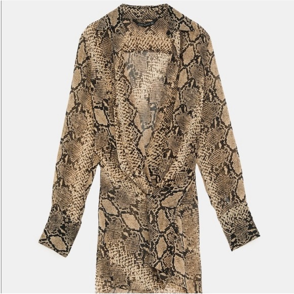 Zara Snake Print Blouse - Picture 4 of 8